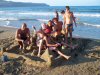Trainees have fun in the sun with some new friends - Platanias Beach - August 2005